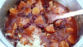 Chilli con carne bleskem