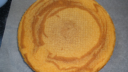 Dort patrový růžovo-bílý, velký korpus průměr 24cm