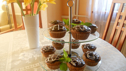 Jemné čokoládové muffiny