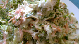 Kadeřavý  salát  s mozzarellou, jogurty, mrkví a vejci