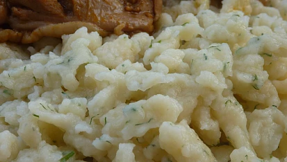 Koprové noky - halušky -  k masu