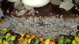 Makovo-mandlový moučník se svěží  polevou