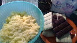 Marcipánové kuličky z brambor a čokolády