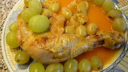 Marinované  kuřecí s hroznem (i pro diabetiky)