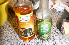 olej a zelené chili