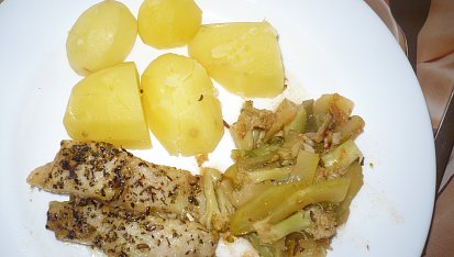 Provensálský pangasius se zeleninou