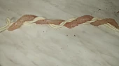 Smažený korbáčik s kuřetem, maso spleteme se sýrem