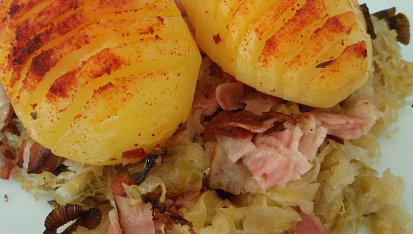 Zapečené brambory na zelí, Zapečené brambory na zelí