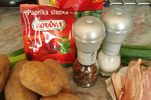 Zapečené brambory na zelí - potřebné suroviny