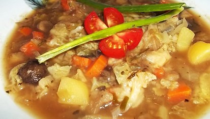 Hlávková polévka s houbami, Hlávková polévka s houbami