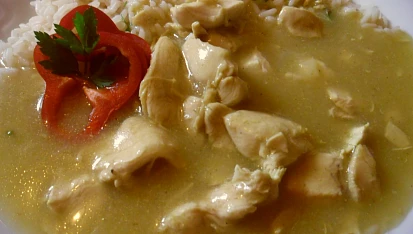 Kuřecí nudličky s cibulí na kari