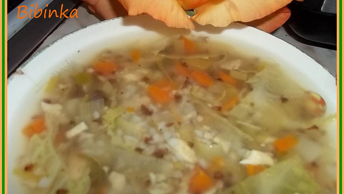 Stonková polévka s pohankou, detail Stonkové polévky s pohankou