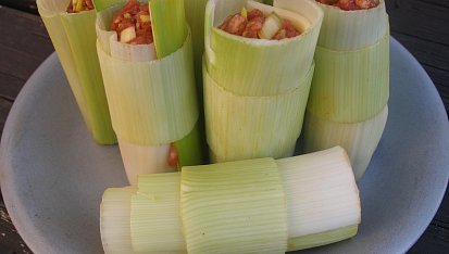 Zapékané pórkové rolky