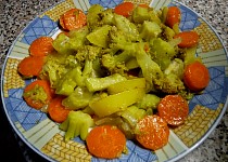 Brokolice brambory, mrkev - v páře a  rychlovka neskutečně dobrá