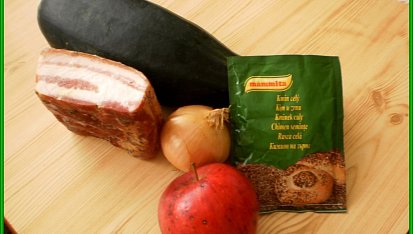 Cuketové zelí dušené II, část použitých surovin