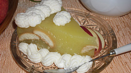Jablečný dort s piškoty, nepečený