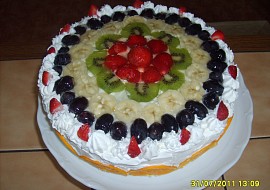 Jednoduchý šlehačkový dort