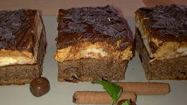 Kávové řezy s kokosovo - karamelovým krémem