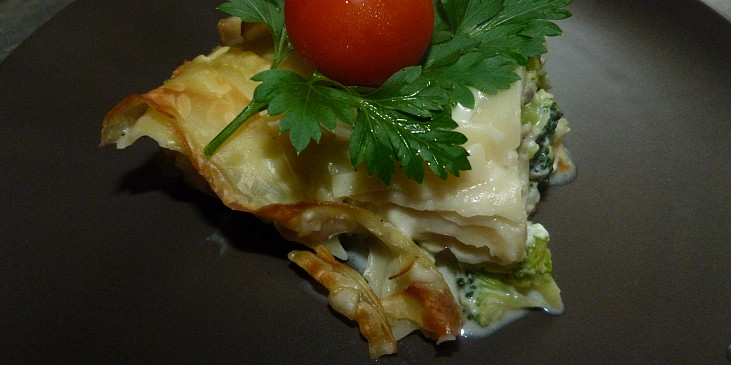 Lasagne s brokolicí a sýrem