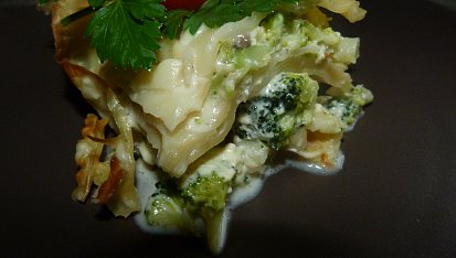 Lasagne s brokolicí a sýrem