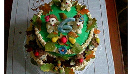 Podzimní dort s ježky