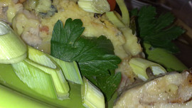 Rybí  páj  pod peřinou z bramborové kaše