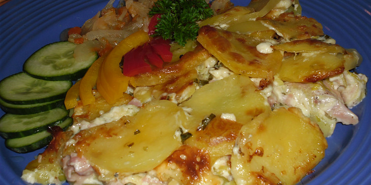 Smetanové brambory s kuřecím masem