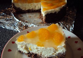 Tvarohovo-čokoládový dort s mandarinkami