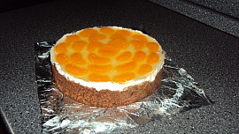 Tvarohovo-čokoládový dort s mandarinkami