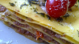 Zapečené lososové lasagne