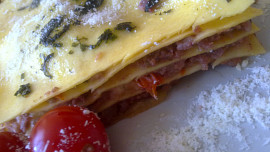 Zapečené lososové lasagne