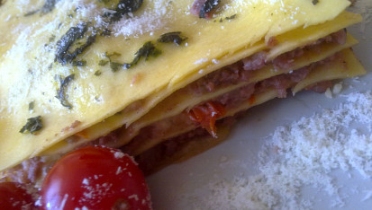 Zapečené lososové lasagne