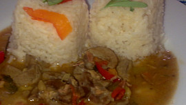 Zeleninové ledvinky  na víně s rýží