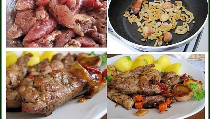 Bazalkové minutkové nudličky z krkovičky