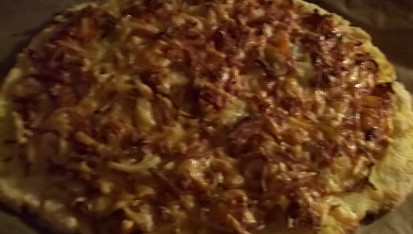 Bramborová pizza, upečeno...