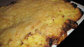 Bramborové pyré zapečené s masem a sýrem