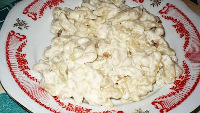 Halusky s tavenym syrem (vynikajici)