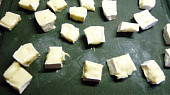 Kefírovka s kedlubnou a se sýrovou vložkou, Kostky sýru