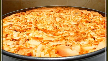 Koláč na švédský způsob, po upečení