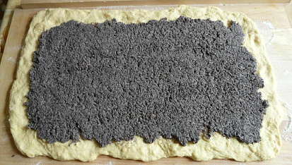Kynutá bábovka s makovo - řepnou nádivkou a švestkami