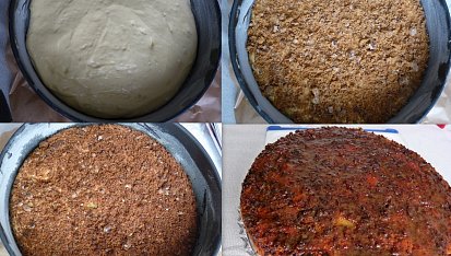 Makový dortík s voňavým piškotem, Piškotové těsto s perníčky a polevou