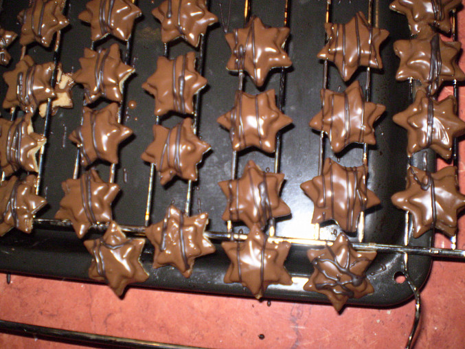 Ořechovo-čokoládové hvězdičky