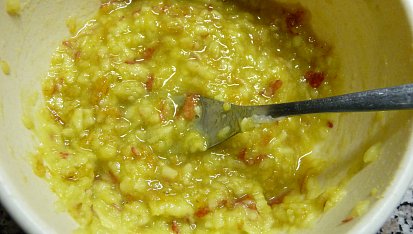 Plátky na jablku s Wasabi pastou a pečeným jablkem, Pasta