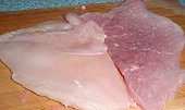 Smažený řízek dvou barev