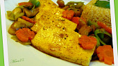 Tofu plátky se žampiony a zázvorem (Dobrou chuť)