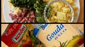 Zapečené brambory v mikrovlnné troubě, část použitých surovin