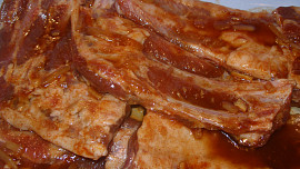 Žebra marinovaná v pomerančovo - zázvorové marmeládě