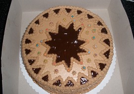 Čokoládový dort s pařížskou šlehačkou, nutellovým krémem a vynikající čokoládou