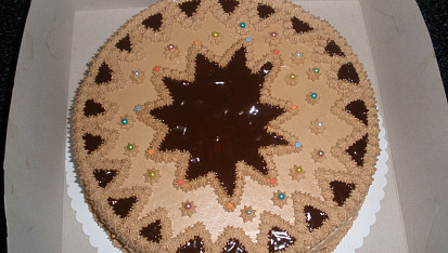 Čokoládový dort s pařížskou šlehačkou, nutellovým krémem a vynikající čokoládou