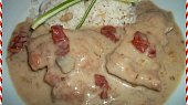 Kotlety se šťávou ze sušených rajčat v oleji, žampionech a  v zeleném pepři, Kotlety se šťávou ze sušených rajčat v oleji, žampionech a v zeleném pepři